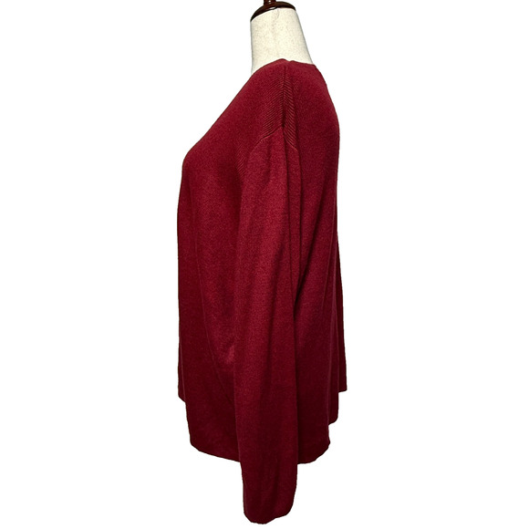 Maggie Barnes Cardigan Womens 3X Red Button Up Holiday Christmas Sweater Office - Picture 6 of 9